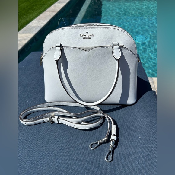 KATE SPADE ♠️White Dove Dome Payton Satchel | Leather, Convertible - Picture 4 of 17
